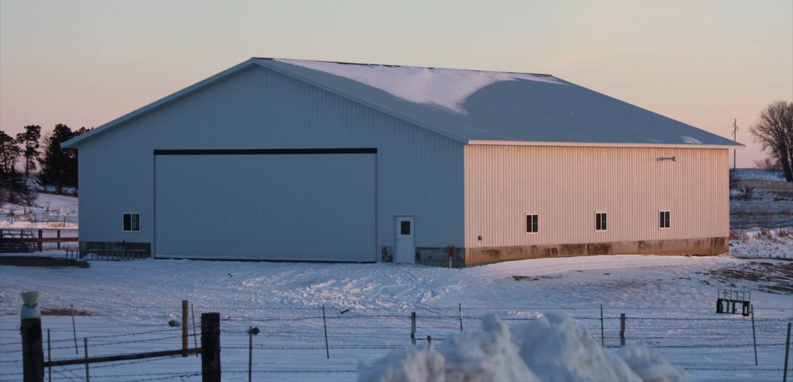 We have recently constructed a new sale barn. We now host our video sale in a heated barn in February.